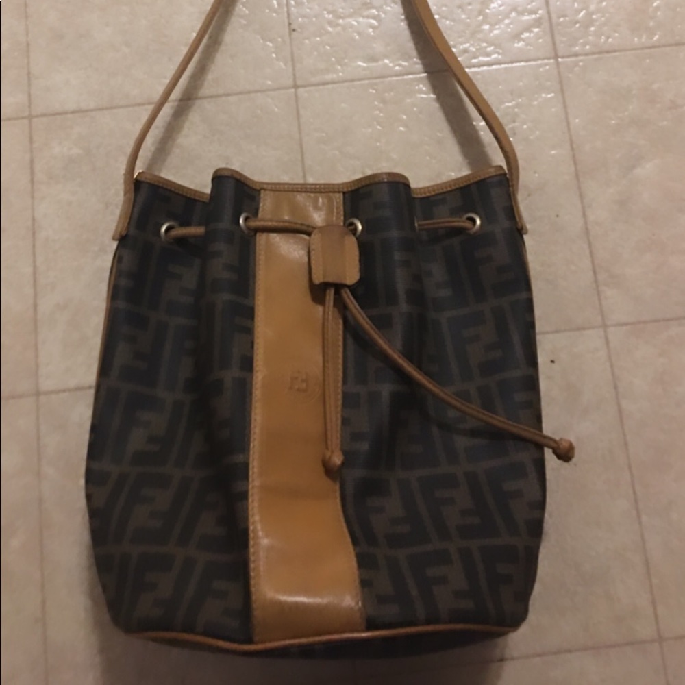 Vintage Fendi Zucca Bucket Bag